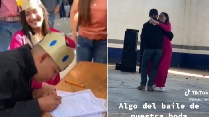 Alumno cumple su sueño y se casa con su maestra de Prepa | VIDEO