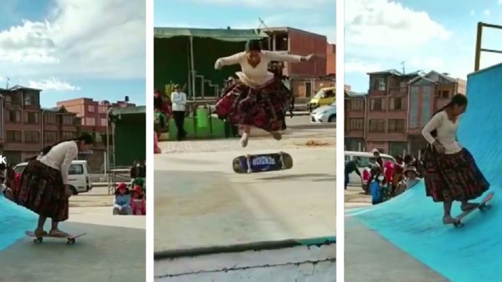 'Cholitas skaters' deslumbran al mundo con su habilidad en la patineta | VIDEO