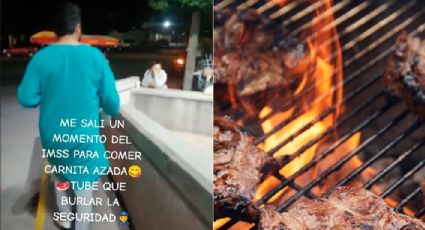 Paciente se fuga del IMSS para ir por carnita asada | VIDEO