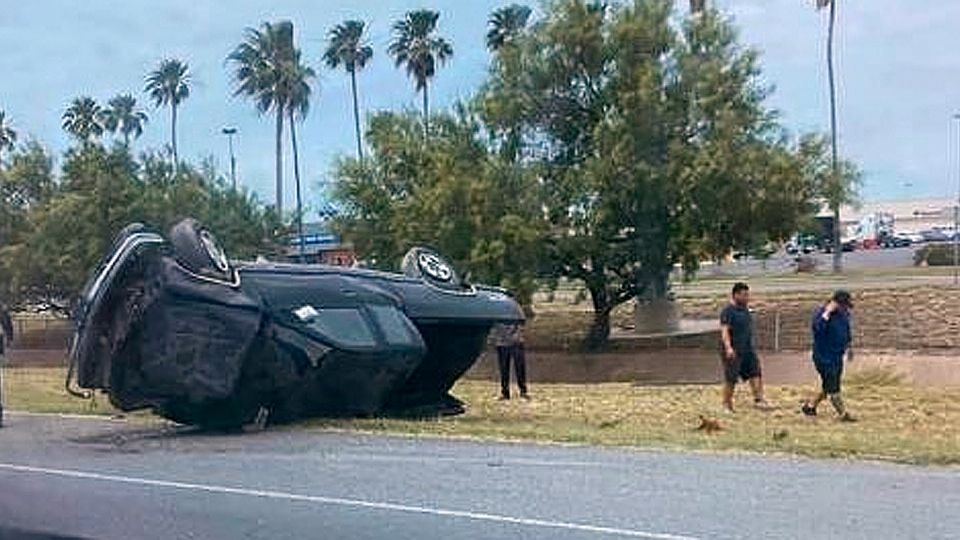 La Tahoe terminó volcada