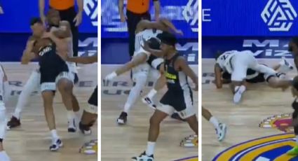 Tremenda pelea en partido de basquetbol en España incluye llaves de judo | VIDEO