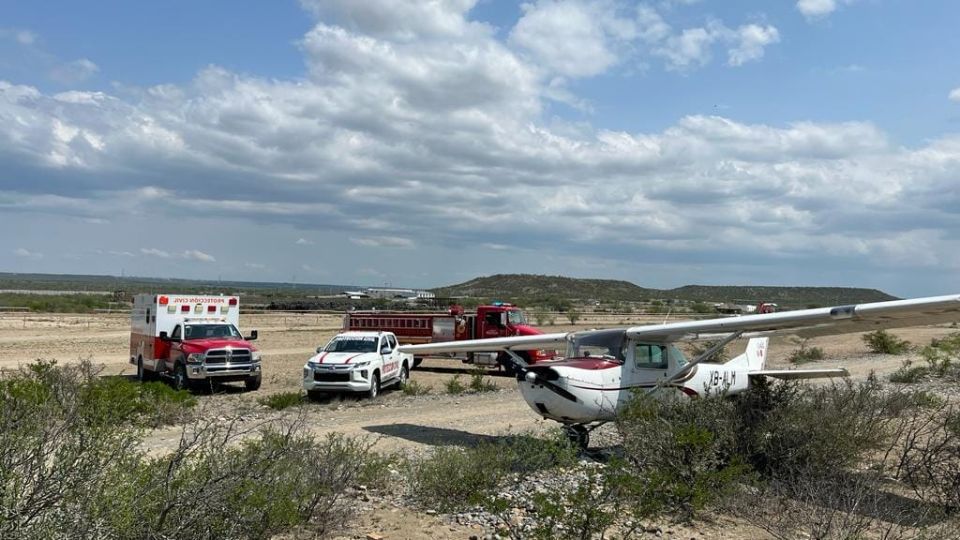 La avioneta presentó algunos problemas en el aire.