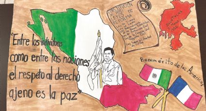Estudiantes del CBTIS 137 plasman así amor por México