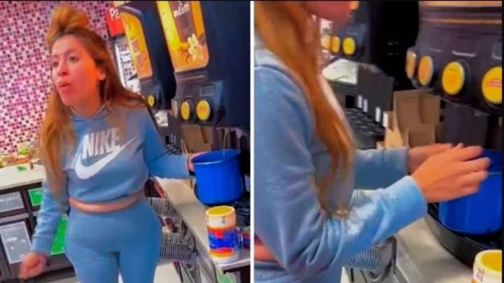 Lady café del Oxxo: lleva su olla para servirse todo el café del lugar | VIDEO