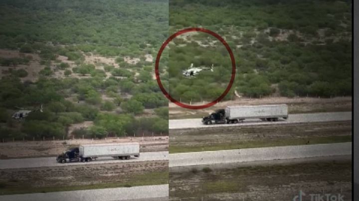 Video de helicóptero que persiguió a tráiler detenido en Nuevo Laredo