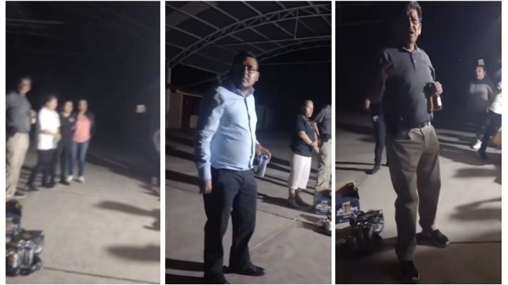 Padre de familia exhibe a maestros; bebían dentro de la escuela | VIDEO