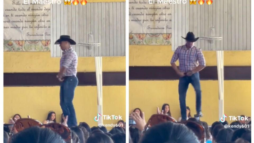 El profesor se llevó los aplausos de las invitadas al festejo.