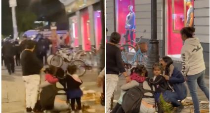 Policías tiran churros de vendedora; dejan a las hijas llorando desconsoladas | VIDEO