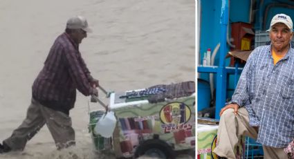 Paletero de Acuña trabaja bajo la tormenta; periodista lo viraliza y le 'llueve' apoyo | VIDEO