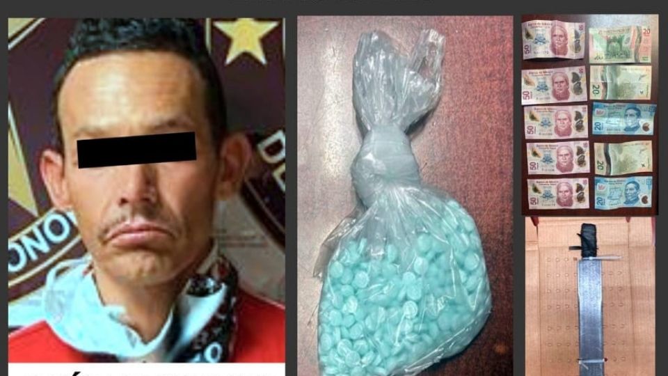 El hombre fue capturado con 333 pastillas de fentanilo.