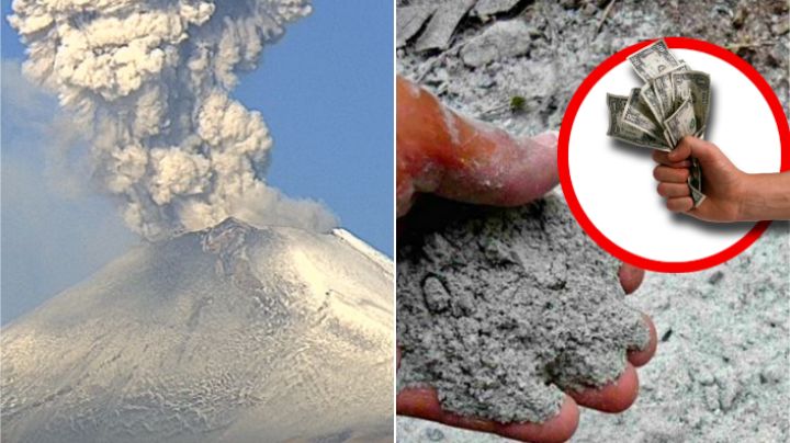 Venden ceniza del Popocatépetl hasta en 11 mil pesos; para esto la recomiendan usar