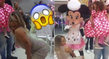 Mamá perrea hasta abajo en fiesta infantil de su hija; hasta Minnie Mouse se sonrojó