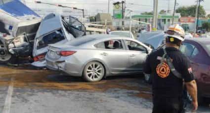 Tragedia: tráiler choca nueve autos y muere una conductora