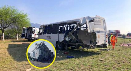 Choque de tráiler y transporte de personal deja un muerto y 9 heridos