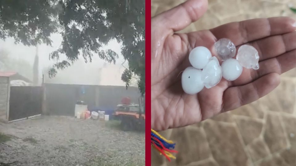 Se registró granizo en Galeana, Nuevo León