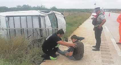 Carreterazo en la autopista Monterrey-Nuevo Laredo deja dos heridos