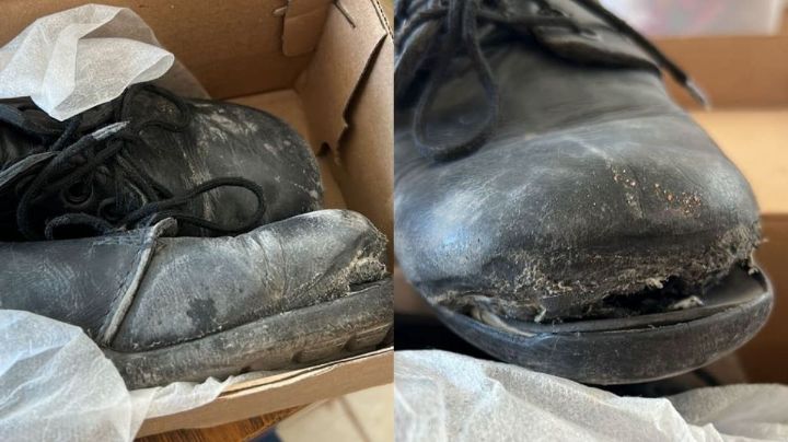 Maestra se conmueve de ver los zapatos de su alumno; 'hablaban solos' | FOTOS