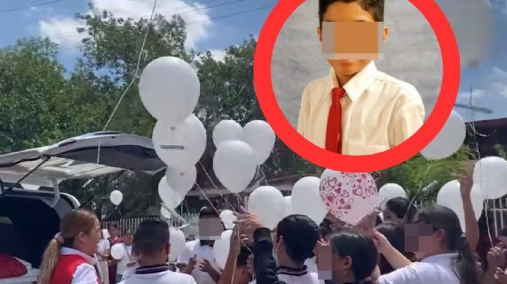 Entre lágrimas y dolor, compañeritos despiden a Jérick con globos y pase de lista | FOTOS