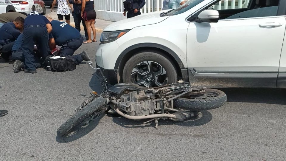 Con severas lesiones resultó el motociclista.