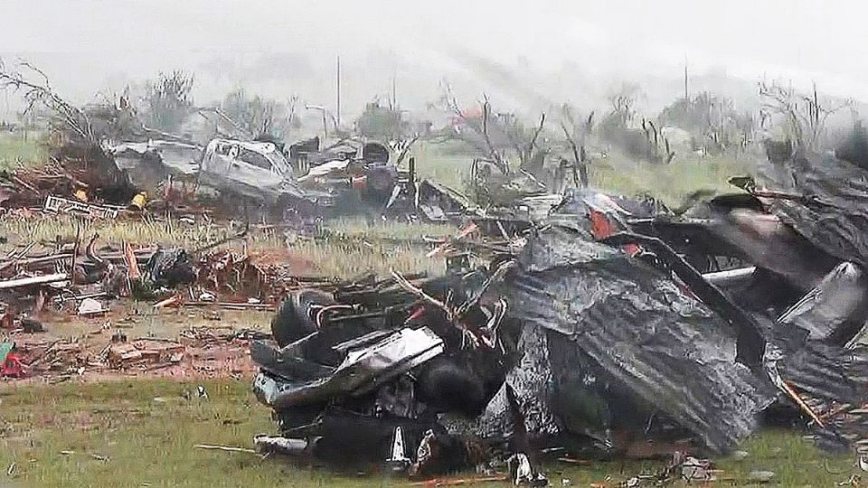 Destrozos en Matador, TX
