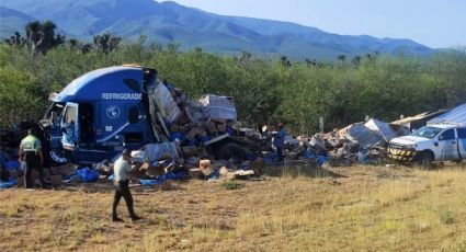 Trailero se salva milagrosamente de morir en Autopista a Nuevo Laredo