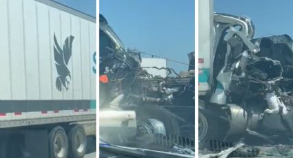 Captan terrible accidente de tráiler en Autopista a Nuevo Laredo | VIDEO