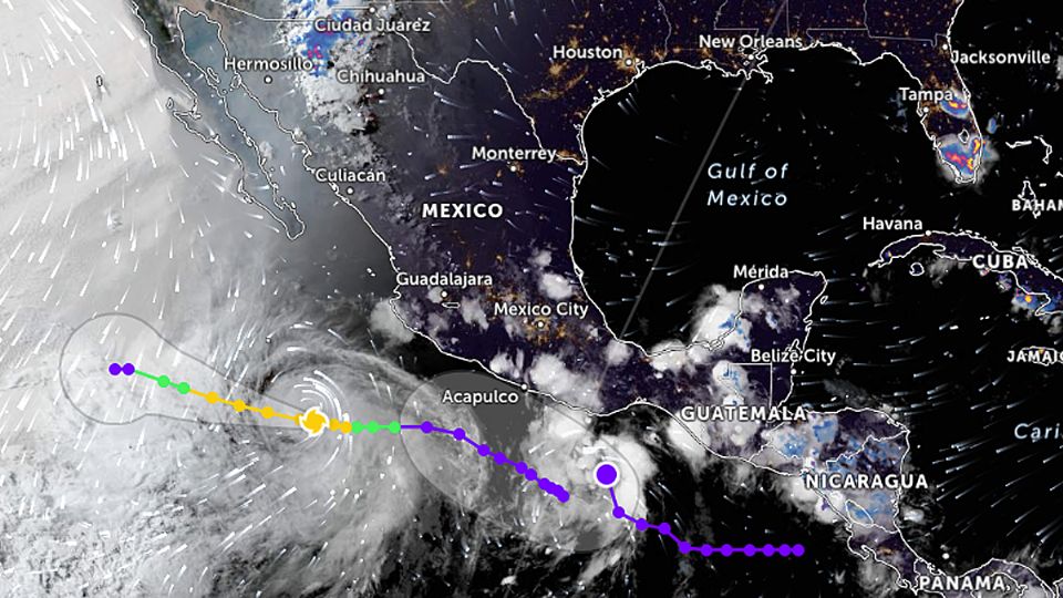 Huracán Adrián en el Pacífico