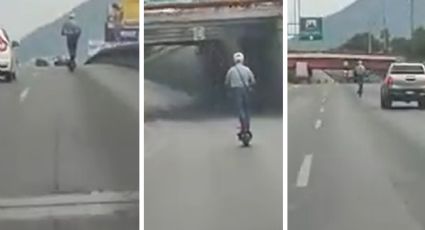 Captan a hombre circulando en avenida sobre scooter; ¿imprudencia? | VIDEO