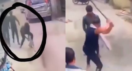 Hombre es castigado a palazos por lastimar a perrito de la calle | VIDEO