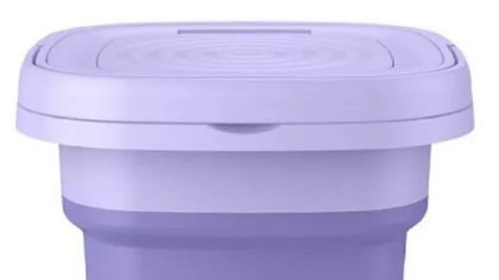 Mini lavadora portátil plegable, ¿cómo funciona y cuánto mide?