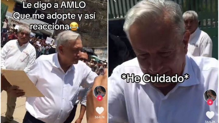 Joven le suplica al presidente que lo adopte; reacción de AMLO se vuelve viral | VIDEO