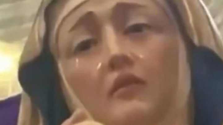 Imagen de la Virgen María derrama lágrimas en plena misa y se hace viral