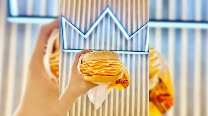 Lanzan peculiar hamburguesa sin carne, pero 20 rebanadas de queso, ¿se vende en México?