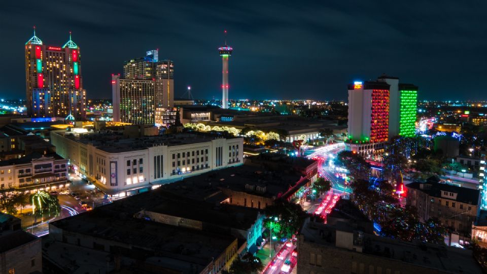 San Antonio, Texas de noche