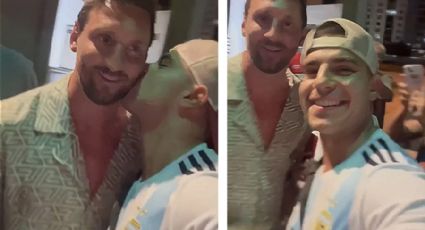 ¡Toqué a Messi, lo toqué!; empleado se lo topa en su tienda y estalla de emoción | VIDEO