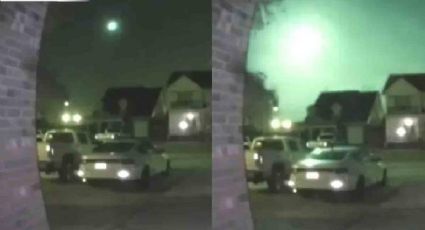 ¿OVNI o meteorito?; captan enorme bola de fuego verde en Luisiana | VIDEO