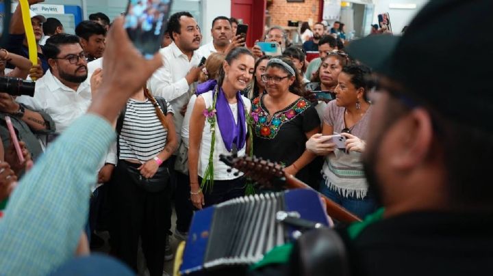 "Claudia viene arrasando fuerte’’: En Baja California Sur; muestran apoyo a Sheinbaum