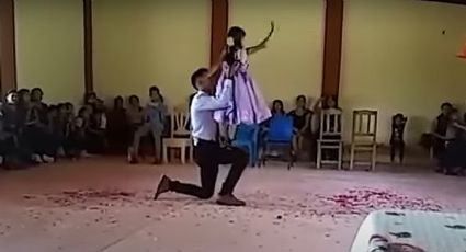 Profesor rural baila el vals de graduación con su única alumna del ciclo escolar | VIDEO