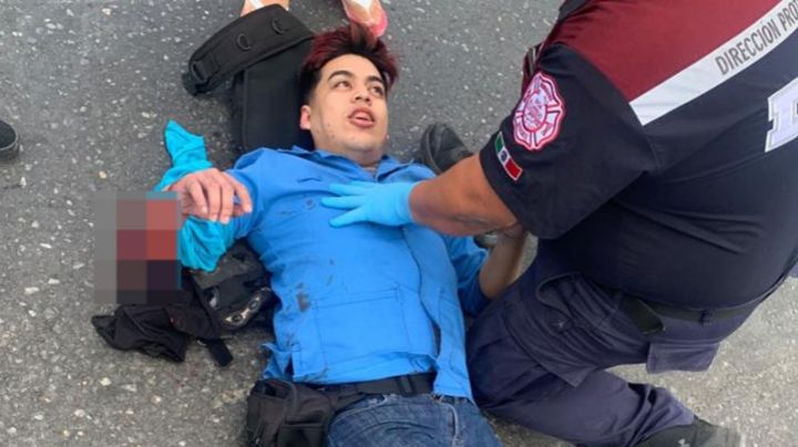 Repartidor acaba internado tras chocar contra vehículo fantasma en la Constitucional