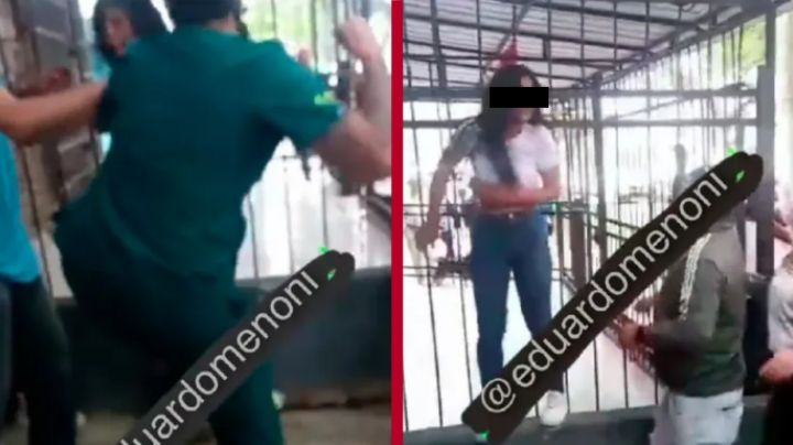 Enfermera le da paliza a mujer acusada de robo; la agarra a patadas | VIDEO