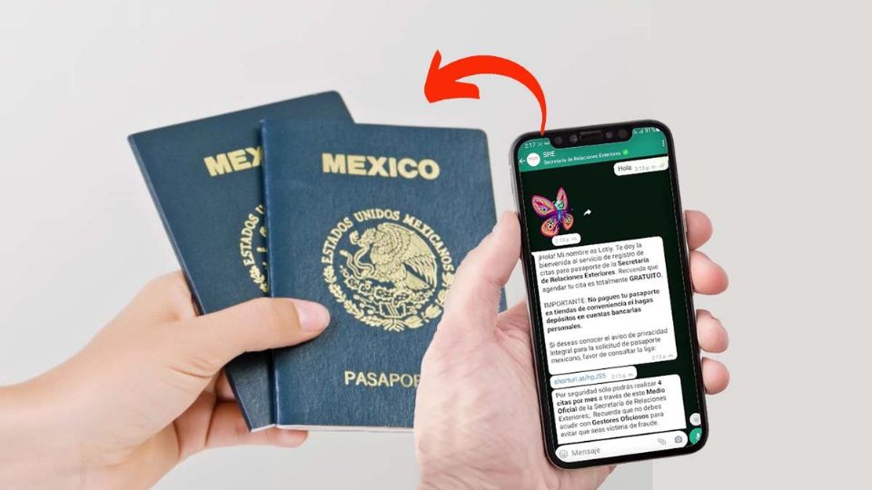 Realiza la cita para tu pasaporte mexicano fácul y rápido con WhatsApp