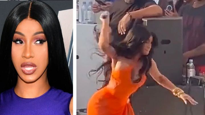 Cardi B lanza micrófono de forma furiosa a una fan por mojarla con cerveza | VIDEO