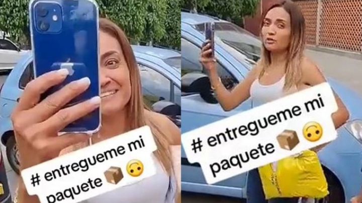 Lady Paquete; mujer llama ladrones a repartidores de Mercado Libre | VIDEO