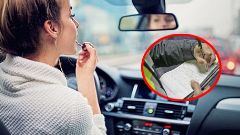 Si es tu costumbre ir maquillándote en tu auto, la sanción podría costarte muy caro, y no tanto por lo económico