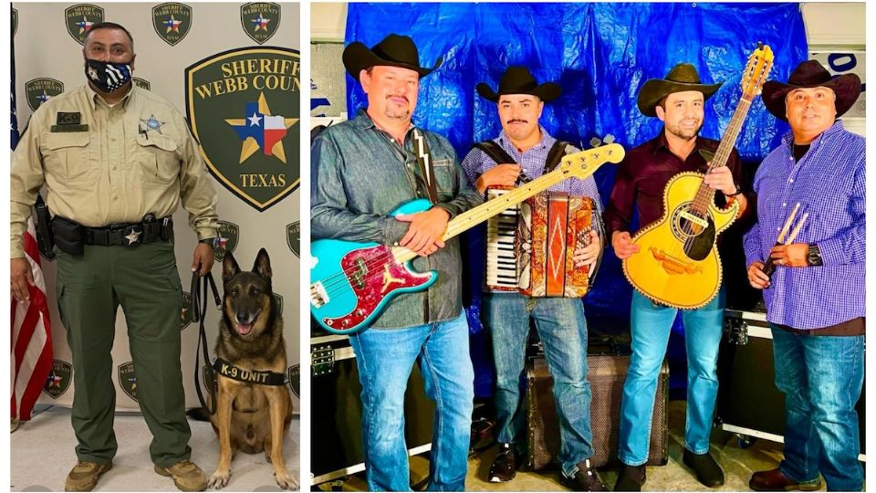 Son Alguaciles del Departamento del Sheriff del Condado de Webb y a la vez son músicos, alternan pistolas y guitarras, placas y acordeón, se llaman “Grupo Condado”.