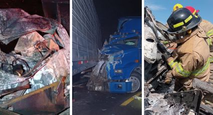 Mortal choque entre dos tráileres y camioneta deja un muerto en Carretera Federal 15