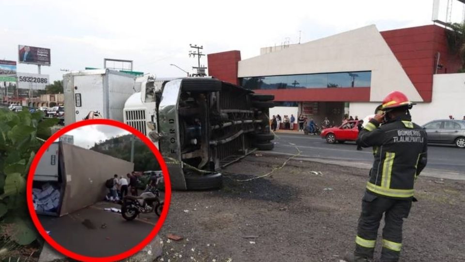 La mujer, copiloto de la motocicleta, falleció aplastada por la caja de tráiler transportador de papel