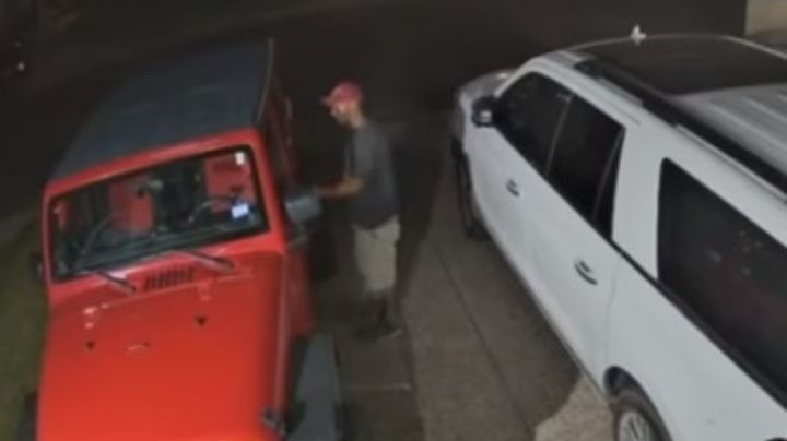 Captan a delincuente robando artículos de autos en residenciales de Laredo; hay recompensa