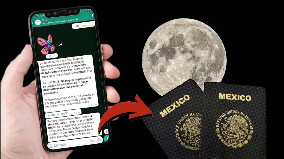 Como hallar una cita para el pasaporte mexicano en WhatsApp