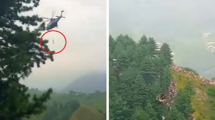 VIDEO | Rescatan a cinco niños atrapados en teleférico; llevaban 12 horas en telecabina